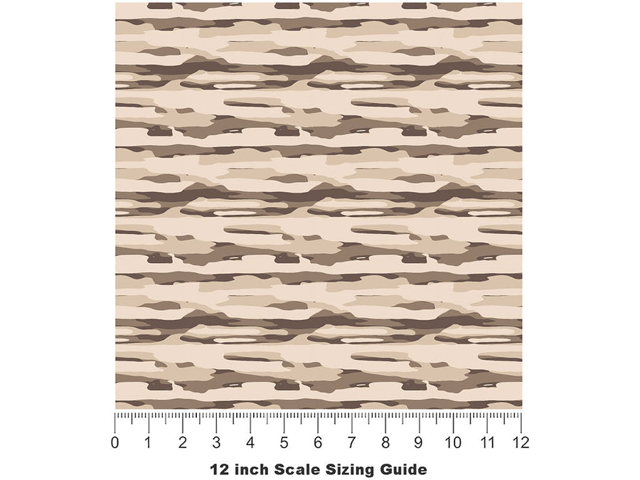 Beige Multicam Camouflage Vinyl Film Pattern Size 12 inch Scale~Rwraps Beige Multicam Camouflage Sizing Chart~3