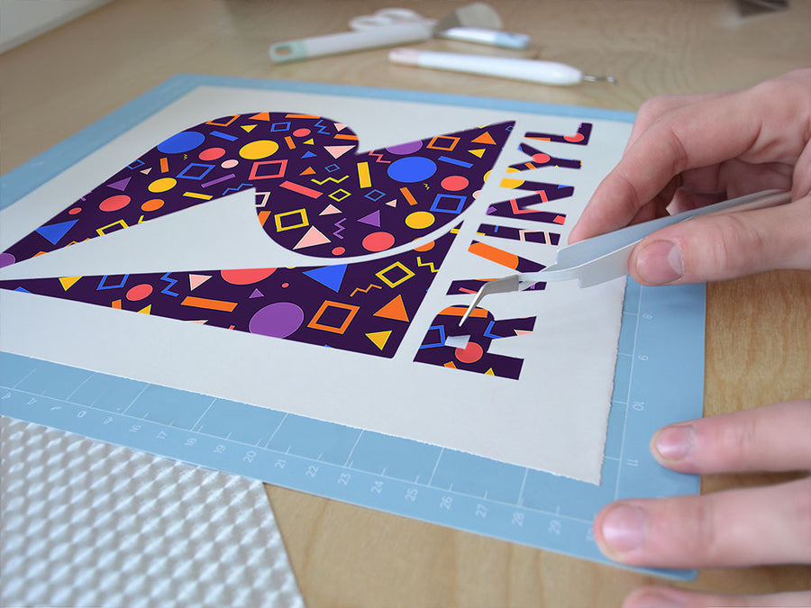 being young abstract geometric Easy Weed Craft Vinyl