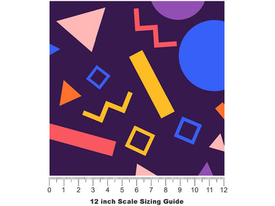 Being Young Abstract Vinyl Film Pattern Size 12 inch Scale~Rwraps Being Young Abstract Sizing Chart~2