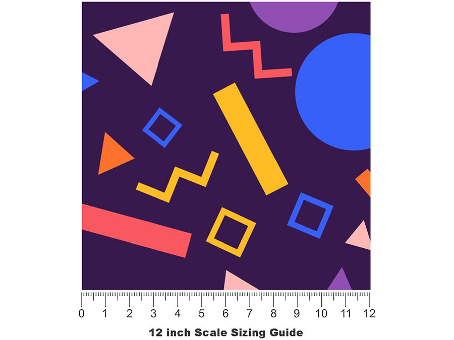 Being Young Abstract Vinyl Film Pattern Size 12 inch Scale~Rwraps Being Young Abstract Sizing Chart~2