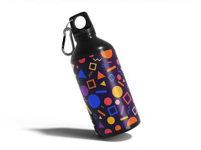 being young abstract geometric Water Bottle DIY Stickers
