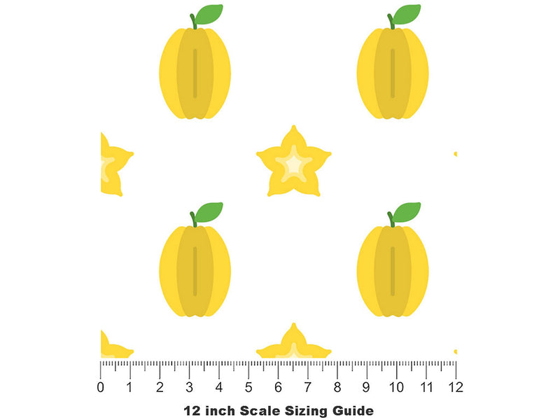 Bell Ringing Fruit Vinyl Film Pattern Size 12 inch Scale~Rwraps Bell Ringing Fruit Sizing Chart~2