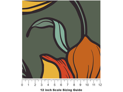 Belle De Jour Retro Vinyl Film Pattern Size 12 inch Scale~Rwraps Belle De Jour Retro Sizing Chart~2