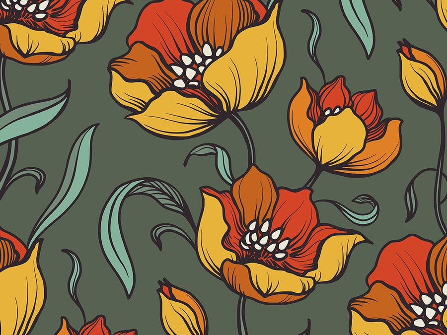 Belle De Jour Retro Vinyl Wrap Pattern~Rwraps Series 914 Digitally Printed Vinyl Wrap~0
