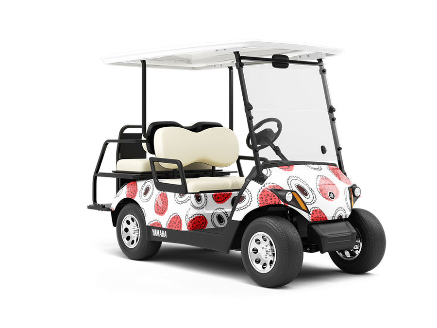 Bengal Bite Fruit Wrapped Golf Cart