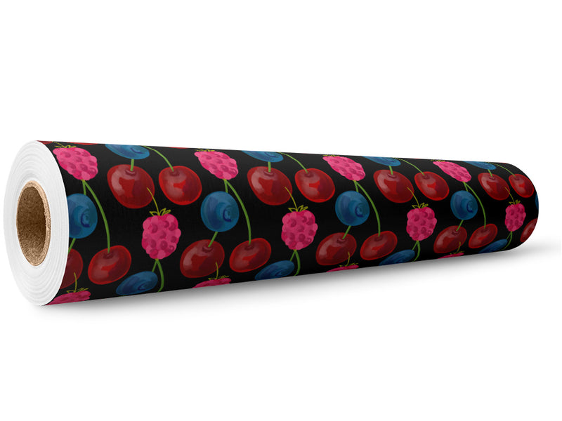 Berries and Cherries Fruit Wrap Film Wholesale Roll~Rwraps Series 914 Digitally Printed Vinyl Roll~5