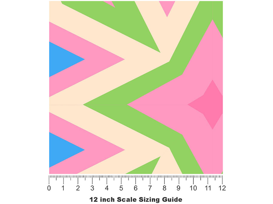Best Friends Art Deco Vinyl Film Pattern Size 12 inch Scale~Rwraps Best Friends Art Deco Sizing Chart~2