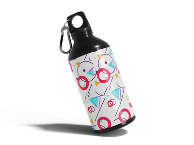 bette davis abstract geometric Water Bottle DIY Stickers