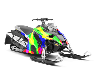 Beyond Darkness Retro Custom Wrapped Snowmobile