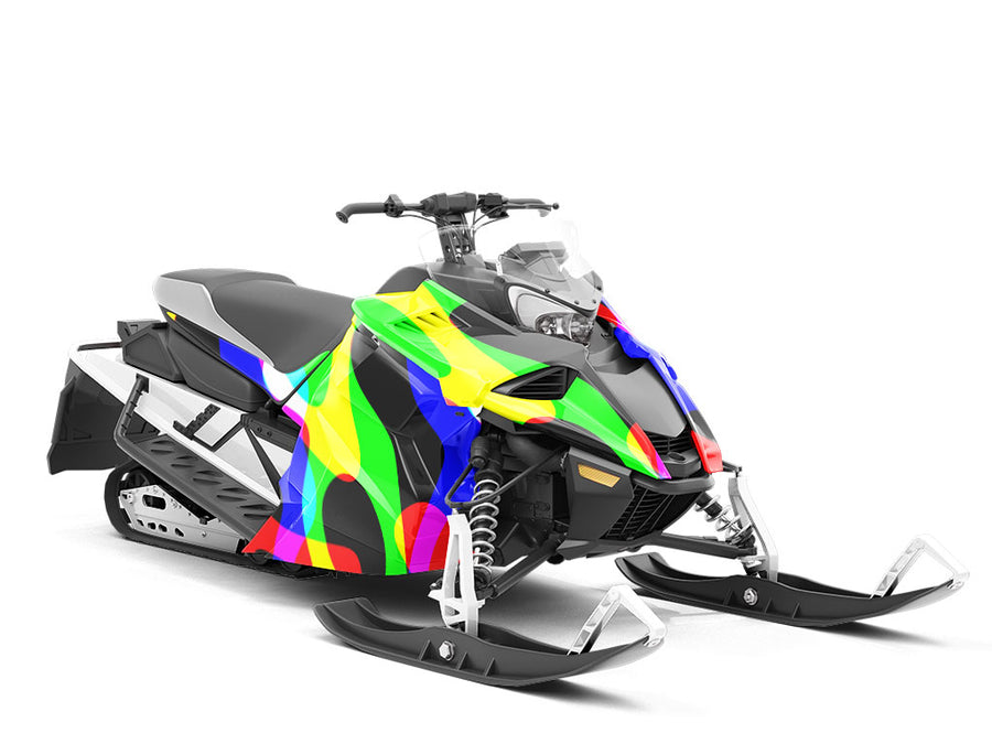 Beyond Darkness Retro Custom Wrapped Snowmobile