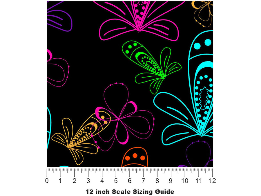 Big Bad Abstract Vinyl Film Pattern Size 12 inch Scale~Rwraps Big Bad Abstract Sizing Chart~2