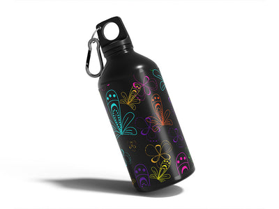 big bad abstract geometric Water Bottle DIY Stickers