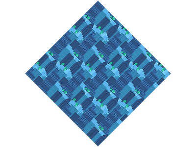 Big City Blues Cityscape Vinyl Wrap Pattern