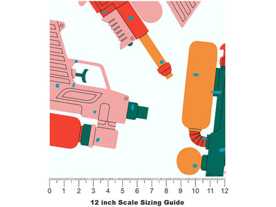Big Guns Weapon Vinyl Film Pattern Size 12 inch Scale~Rwraps Big Guns Weapon Sizing Chart~2