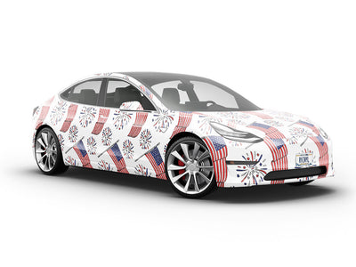 Billowing Breeze Americana Vehicle Vinyl Wrap