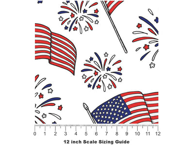 Billowing Breeze Americana Vinyl Film Pattern Size 12 inch Scale~Rwraps Billowing Breeze Americana Sizing Chart~3