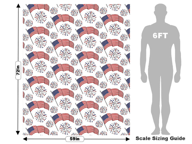 Billowing Breeze Americana Vehicle Wrap Scale~Rwraps Series 914 Billowing Breeze Americana Measurements~2