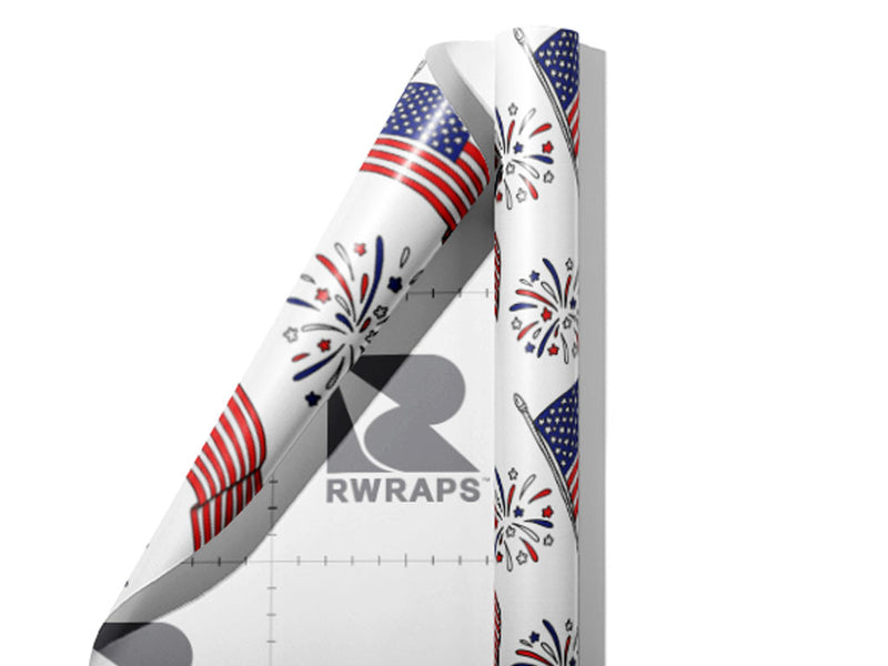 Billowing Breeze Americana Wrap Film Sheets~Rwraps Series 914 Billowing Breeze Americana Scrolled Sheet~4