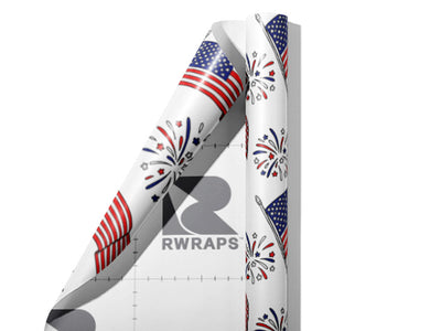 Billowing Breeze Americana Wrap Film Sheets~Rwraps Series 914 Billowing Breeze Americana Scrolled Sheet~4