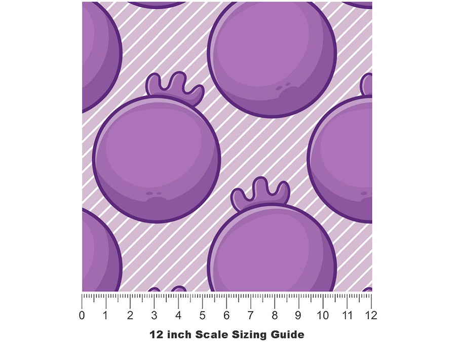 Biloxi Berry Fruit Vinyl Film Pattern Size 12 inch Scale~Rwraps Biloxi Berry Fruit Sizing Chart~2