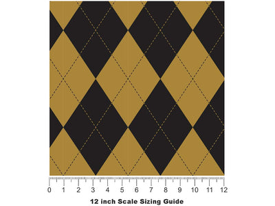 Biscotti Squares Argyle Vinyl Film Pattern Size 12 inch Scale~Rwraps Biscotti Squares Argyle Sizing Chart~2