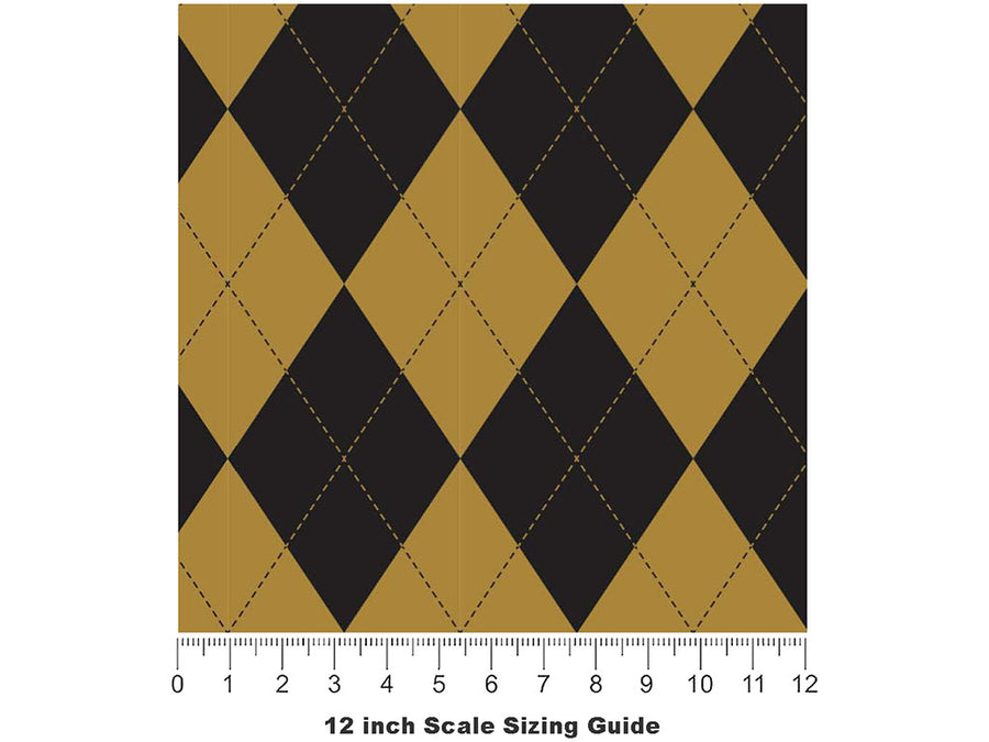 Biscotti Squares Argyle Vinyl Film Pattern Size 12 inch Scale~Rwraps Biscotti Squares Argyle Sizing Chart~2