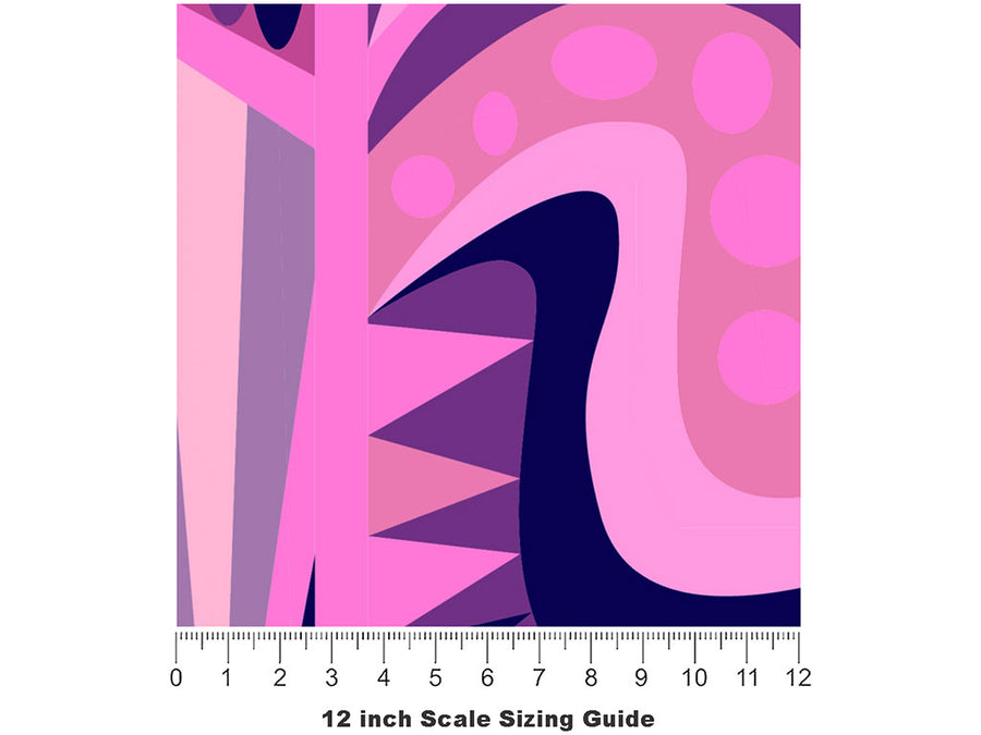 Bit of Pizzazz Mosaic Vinyl Film Pattern Size 12 inch Scale~Rwraps Bit of Pizzazz Mosaic Sizing Chart~2