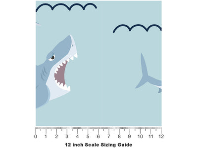 Bite Me Marine Life Vinyl Film Pattern Size 12 inch Scale~Rwraps Bite Me Marine Life Sizing Chart~2