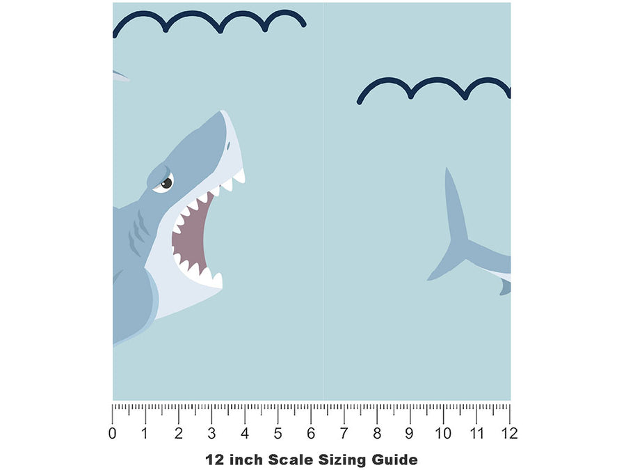Bite Me Marine Life Vinyl Film Pattern Size 12 inch Scale~Rwraps Bite Me Marine Life Sizing Chart~2