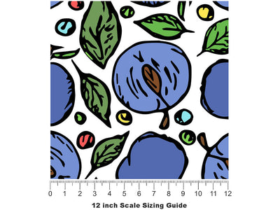Bite-Sized Bluebyrd Fruit Vinyl Film Pattern Size 12 inch Scale~Rwraps Bite-Sized Bluebyrd Fruit Sizing Chart~2
