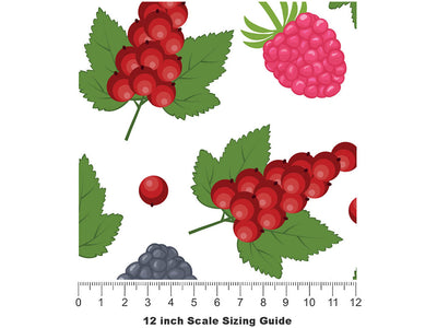 Bite Sized Fruit Vinyl Film Pattern Size 12 inch Scale~Rwraps Bite Sized Fruit Sizing Chart~2
