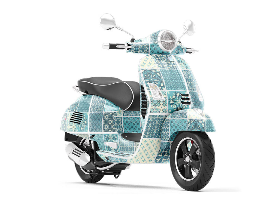 Biting Ice Tile Vespa Scooter Wrap Film