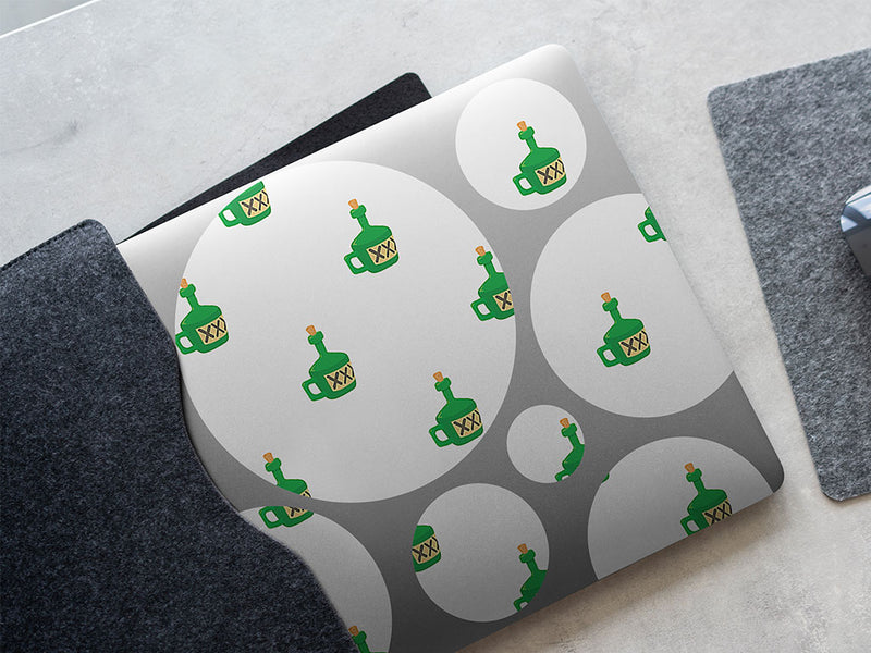 biting moonshine alcohol DIY Laptop Stickers