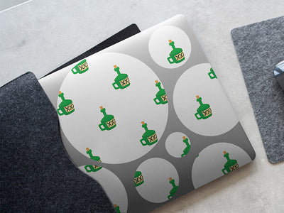 biting moonshine alcohol DIY Laptop Stickers