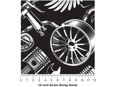 Bits Pieces Cars Vinyl Film Pattern Size 12 inch Scale~Rwraps Bits Pieces Cars Sizing Chart~2