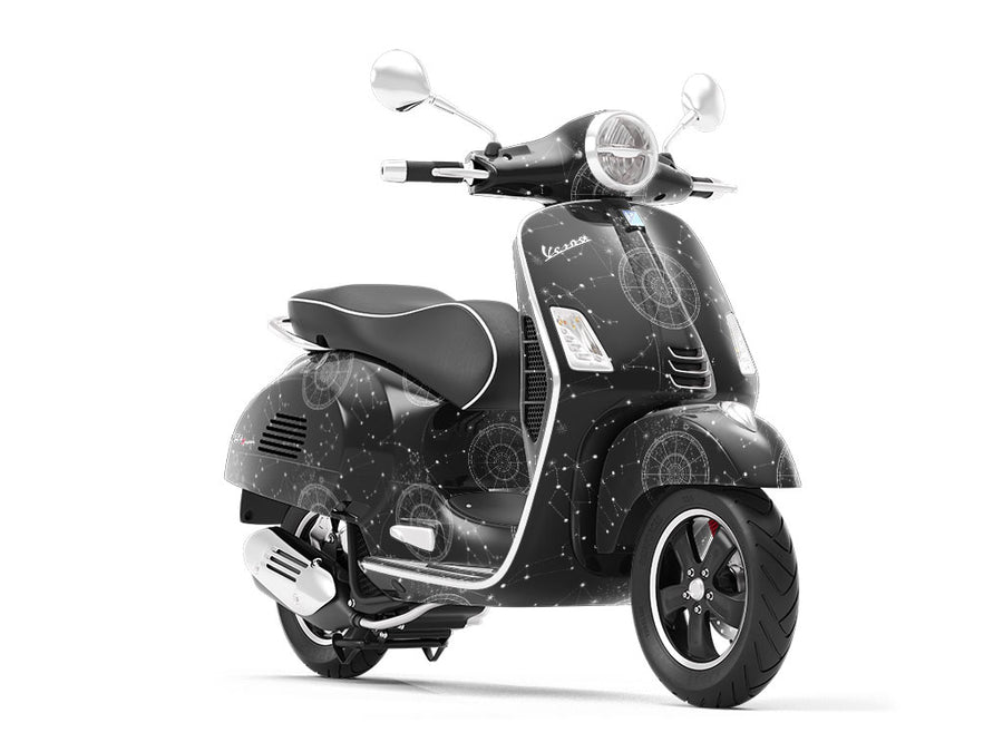 Black Aeons Astrology Vespa Scooter Wrap Film
