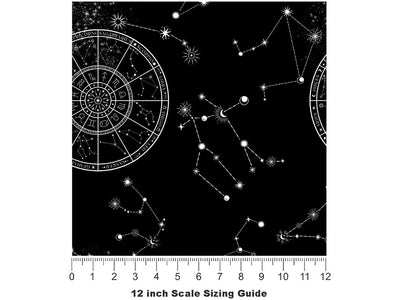 Black Aeons Astrology Vinyl Film Pattern Size 12 inch Scale~Rwraps Black Aeons Astrology Sizing Chart~2