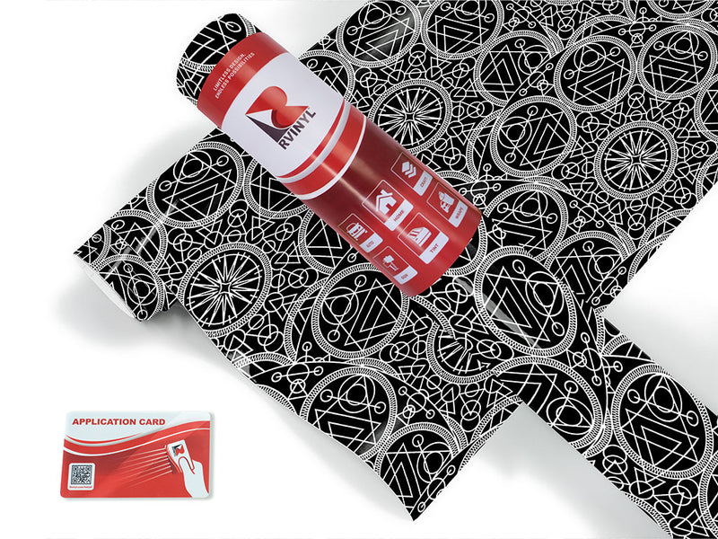 black alchemy mandala Craft Vinyl Roll