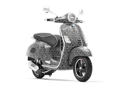 Black Alchemy Mandala Vespa Scooter Wrap Film