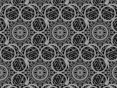 Black Alchemy Mandala Vinyl Wrap Pattern~Rwraps Series 914 Digitally Printed Vinyl Wrap~0