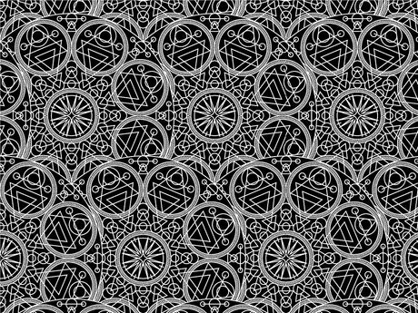 Black Alchemy Mandala Vinyl Wrap Pattern~Rwraps Series 914 Digitally Printed Vinyl Wrap~0