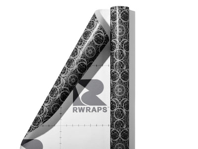 Black Alchemy Mandala Wrap Film Sheets~Rwraps Series 914 Black Alchemy Mandala Scrolled Sheet~3