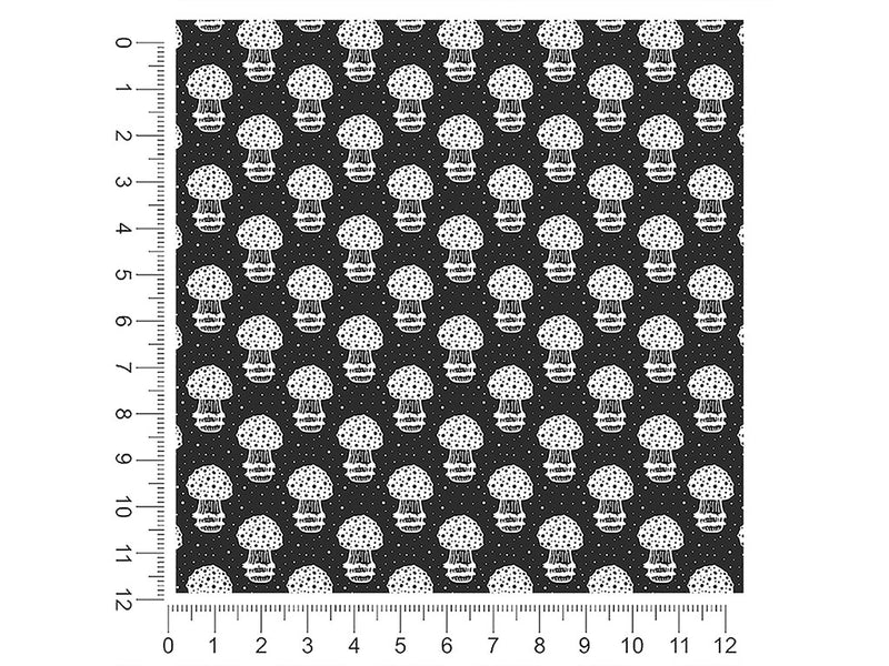 black amanita mushroom 1ft x 1ft Craft Sheets