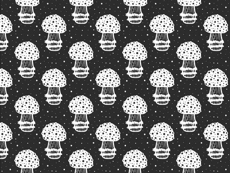 Black Amanita Mushroom Vinyl Wrap Pattern~Rwraps Series 914 Digitally Printed Vinyl Wrap~0