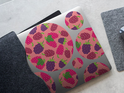 black and raspy fruit DIY Laptop Stickers