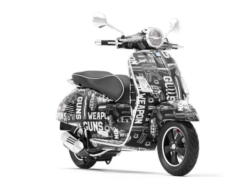 Black Arsenal Weapon Vespa Scooter Wrap Film