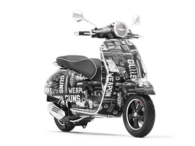 Black Arsenal Weapon Vespa Scooter Wrap Film
