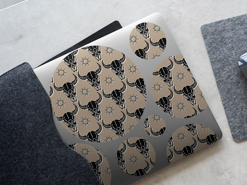 black buffalo skull and bones DIY Laptop Stickers