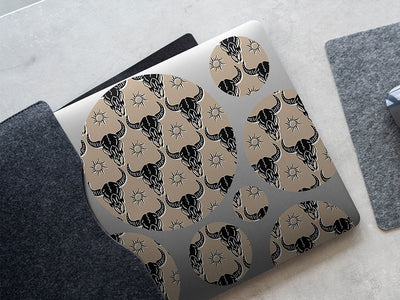 black buffalo skull and bones DIY Laptop Stickers