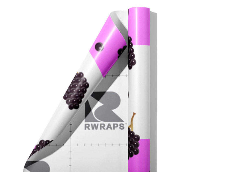 Black Cascade Fruit Wrap Film Sheets~Rwraps Series 914 Black Cascade Fruit Scrolled Sheet~3